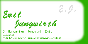 emil jungwirth business card